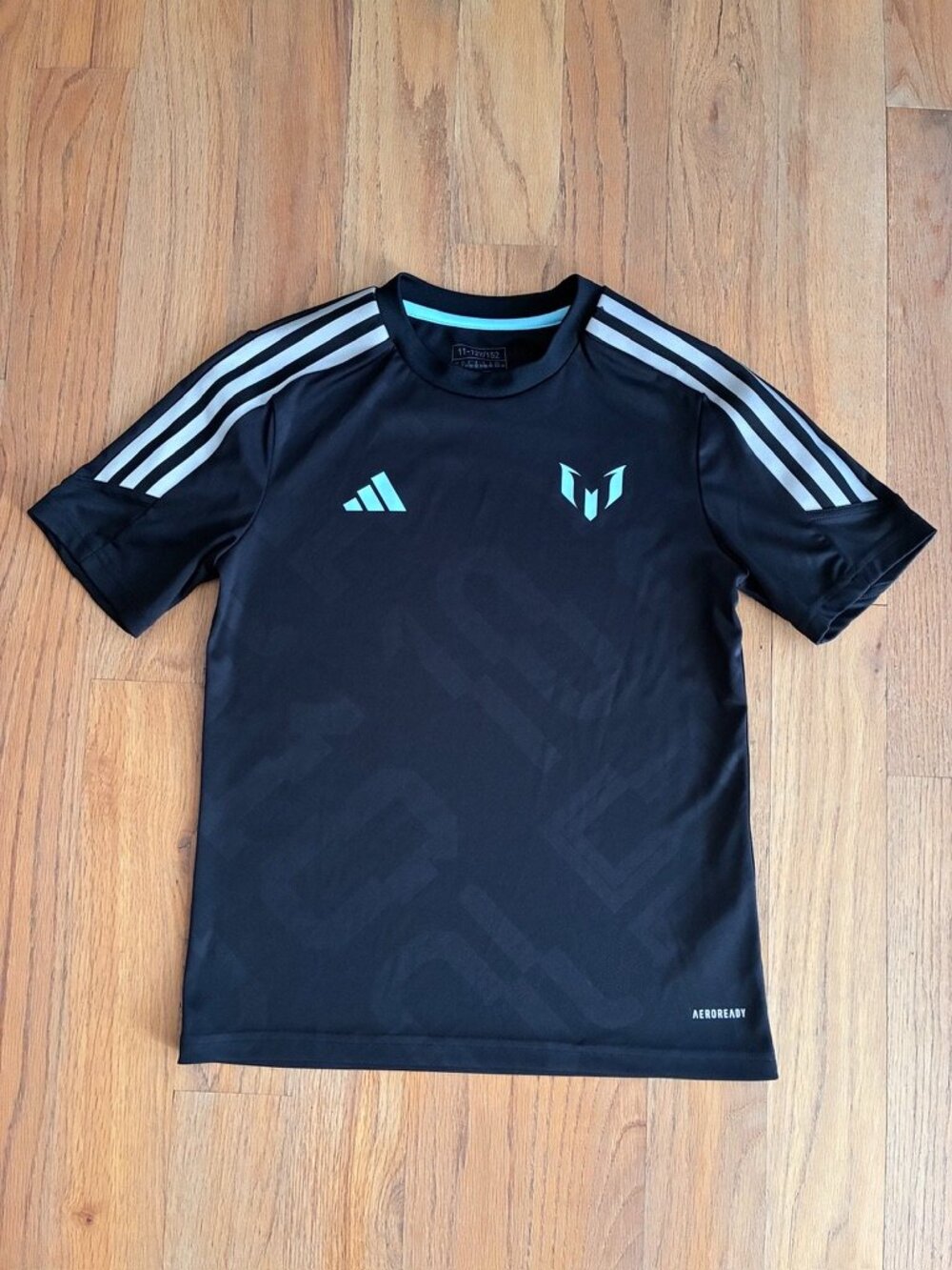 Adidas Messi Boys Black AEROREADY Training Jersey 11-12Y